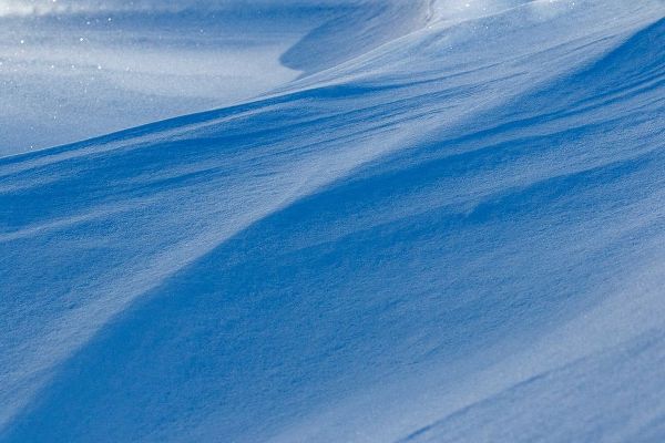 Snowdrift reflecting blue sky-Kalispell-Montana